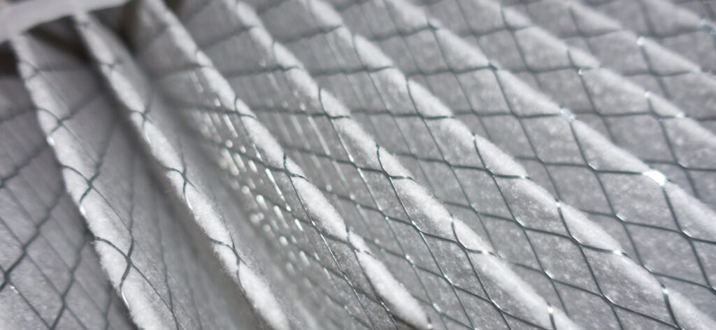 A close up of an air filter